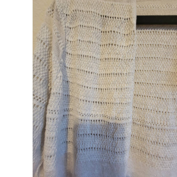 Mystree Womens Knit Cardigan Open Front Shawl Wrap Natural Beige Small - Picture 3 of 3